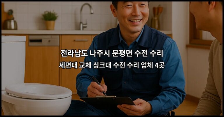 전라남도 나주시 문평면 수전 수리 세면대 교체 싱크대 수전 수리 업체 4곳
