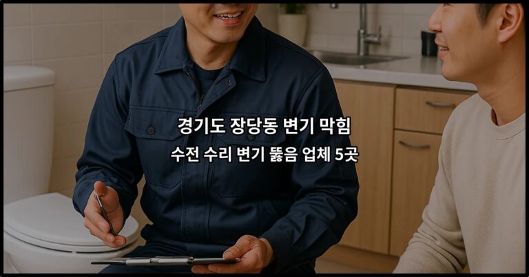 경기도 장당동 변기 막힘 수전 수리 변기 뚫음 업체 5곳