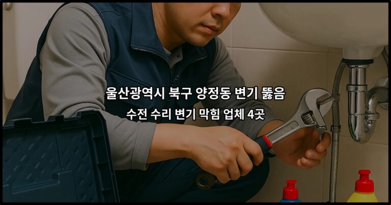 울산광역시 북구 양정동 변기 뚫음 수전 수리 변기 막힘 업체 4곳