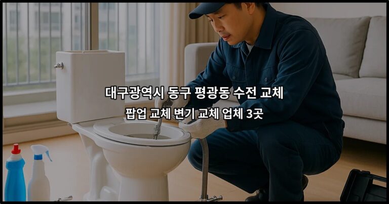 대구광역시 동구 평광동 수전 교체 팝업 교체 변기 교체 업체 3곳