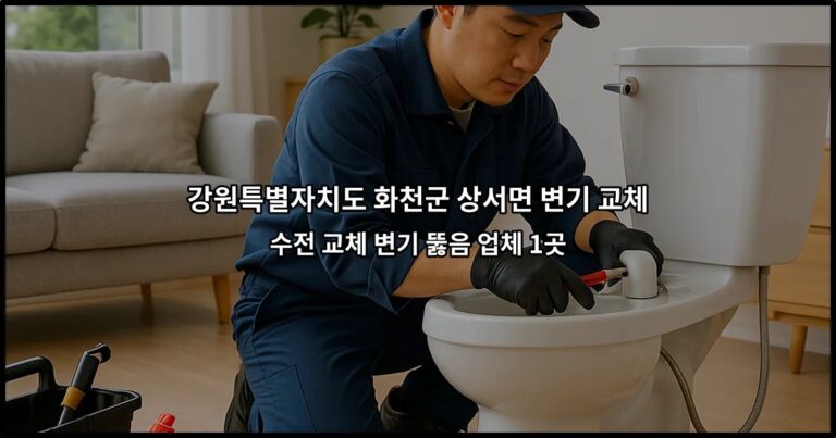 강원특별자치도 화천군 상서면 변기 교체 수전 교체 변기 뚫음 업체 1곳