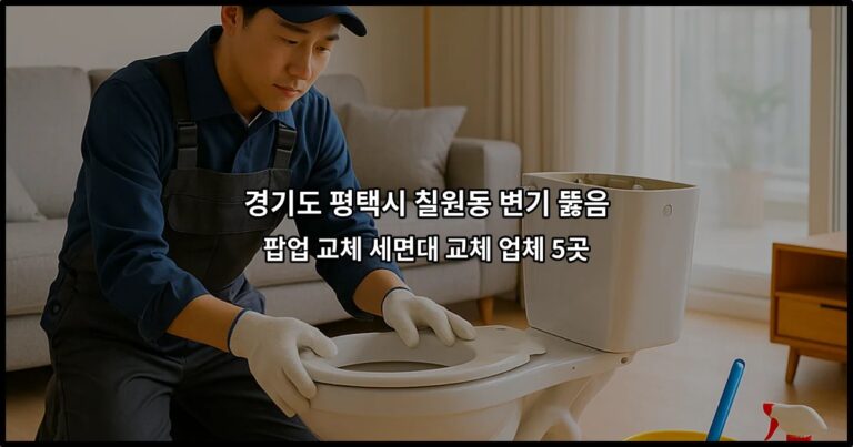 경기도 평택시 칠원동 변기 뚫음 팝업 교체 세면대 교체 업체 5곳