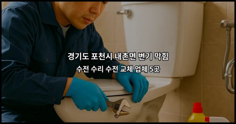 경기도 포천시 내촌면 변기 막힘 수전 수리 수전 교체 업체 5곳